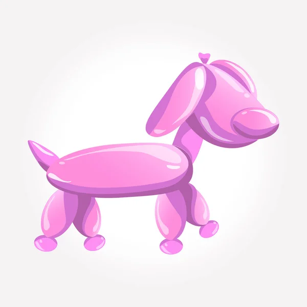 Balão de cão. Balão de brinquedo para ilustração de aniversário de festa —  Vetores de Stock