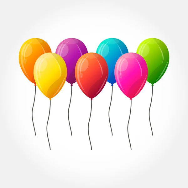 Conjunto de colorido redondo vetor crianças balões . —  Vetores de Stock