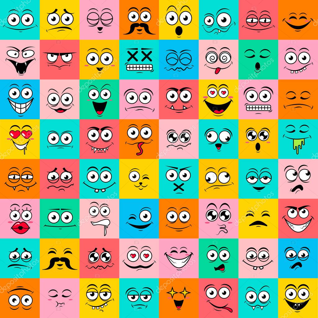 Happy symbol emotions icons vector illustration
