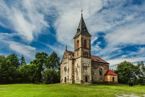 Krasikov Kokasice República Checa Agosto 2019 Vista Antiga Igreja Maria — Fotografia de Stock