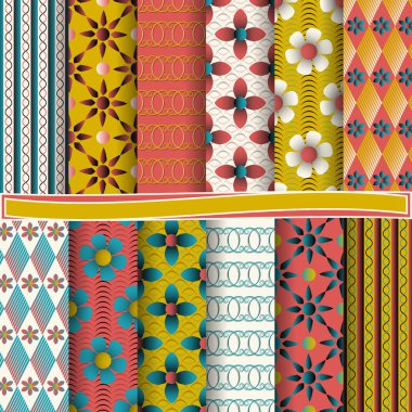 soyut vektör kağıt soyut şekiller, dekoratif çiçek ve karalama defteri için tasarım öğeleri kümesi