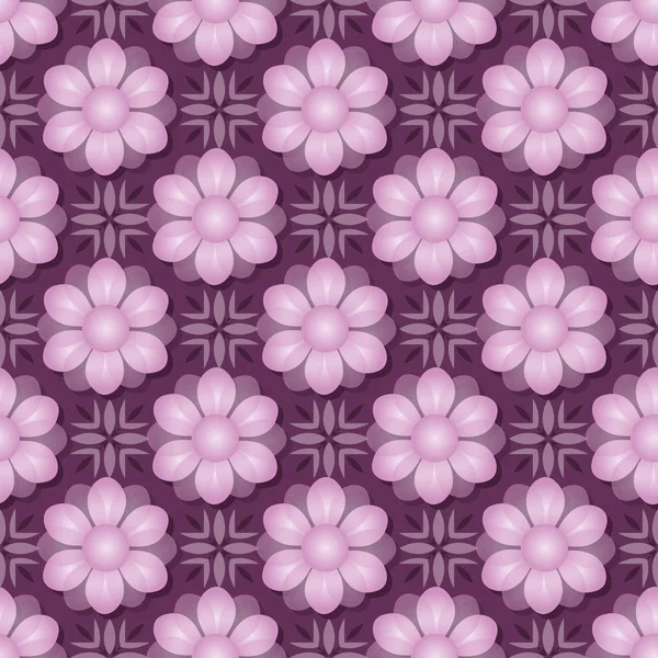 Fondo Ilustración Floral Vectorial Patrón Abstracto Flores Decorativas Elementos Diseño — Archivo Imágenes Vectoriales