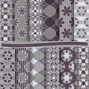 Soyut vektör kağıt Dekoratif şekiller ve karalama defteri için tasarım öğeleri kümesi 