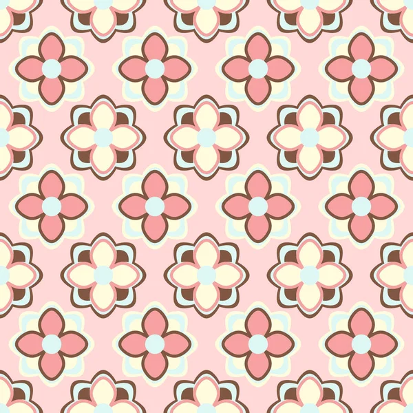 Ilustração Vetor Abstrato Sem Costura Flores Decorativas — Vetor de Stock