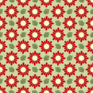 Dekoratif çiçek sorunsuz tasarlamak vektör çizim