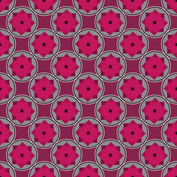 Illustration Fond Florale Vectorielle Sans Couture Modèle Abstrait Fleurs Décoratives — Image vectorielle