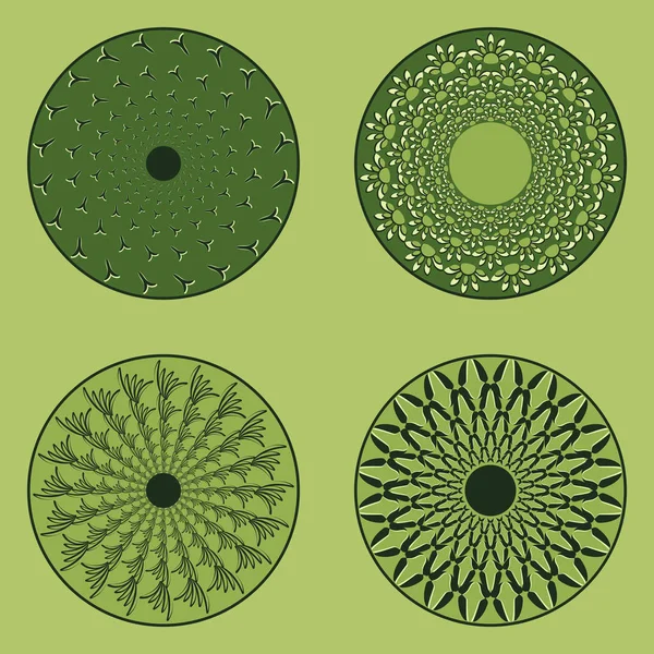向量集的抽象圆形图案 — 图库矢量图片