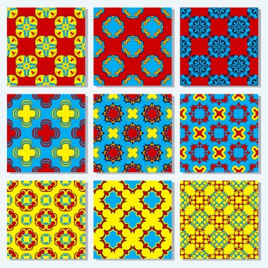 sorunsuz vektör çizimler ile soyut geometrik şekiller kümesi