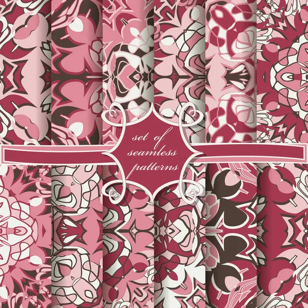 soyut geometrik şekiller ile sorunsuz vektör desen seti