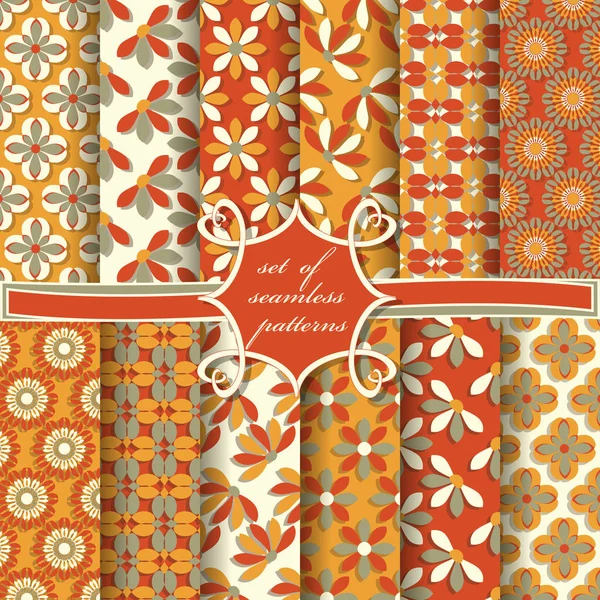 sorunsuz vektör çizimler dekoratif çiçek, soyut şekiller ve karalama defteri için tasarım öğeleri kümesi