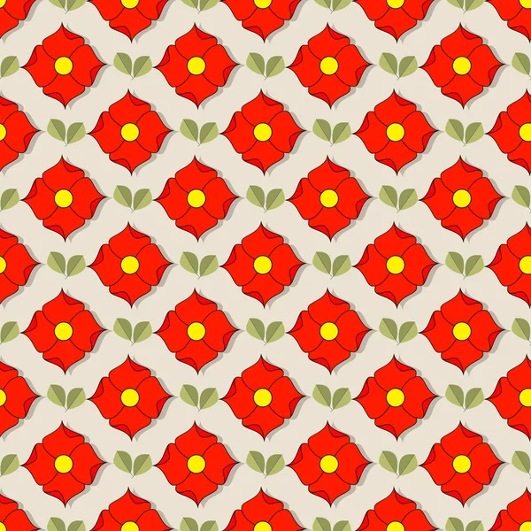 Ilustração Vetor Abstrato Sem Costura Flores Decorativas —  Vetores de Stock