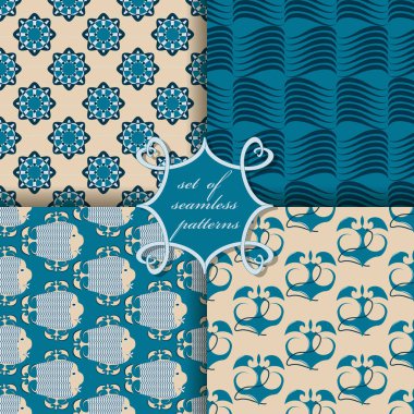 sorunsuz vektör kağıt kümesiyle sembolleri deniz