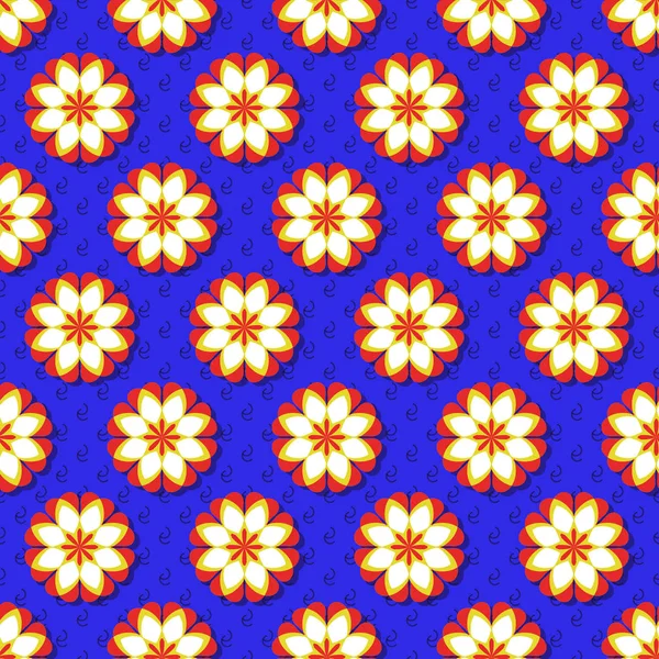Illustration vectorielle abstraite transparente de fleurs décoratives — Image vectorielle
