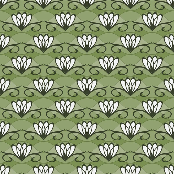 Fundo Ilustração Vetor Sem Costura Flores Decorativas Abstratas — Vetor de Stock