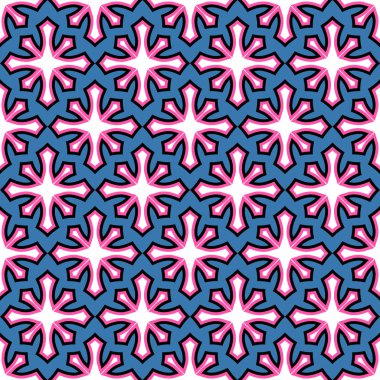 Sorunsuz vektör arka plan illüstrasyon. Soyut geometrik çiçek deseni. Karalama defteri için tasarım öğeleri. Duvar kağıtları, dolgular resimleri, arka plan, yüzey için kullanılabilir