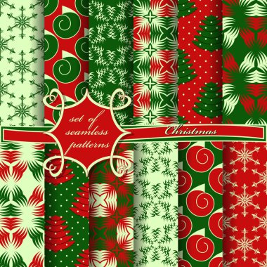 Kusursuz Noel çizimleri seti. Noel sembolleri ve Noel tasarımının unsurları içeren soyut vektör kağıdı