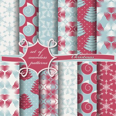 Kusursuz Noel çizimleri seti. Noel sembolleri ve Noel tasarımının unsurları içeren soyut vektör kağıdı