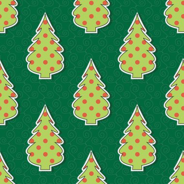 Noel ağacı. Sorunsuz Noel vektör çizim arka plan