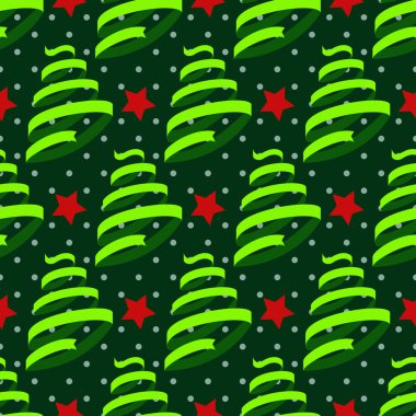 Sorunsuz Noel vektör çizim arka plan. Dekoratif Noel ağacı