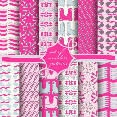 sorunsuz vektör çizimler ile soyut geometrik şekiller kümesi