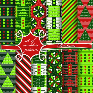 Kusursuz Noel çizimleri seti. Noel sembolleri ve Noel tasarımının unsurları içeren soyut vektör kağıdı