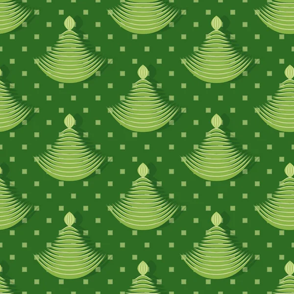 Fundo Ilustração Vetor Natal Sem Costura Árvore Natal Decorativa — Vetor de Stock