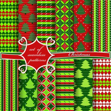 Kusursuz Noel çizimleri seti. Noel sembolleri ve Noel tasarımının unsurları içeren soyut vektör kağıdı