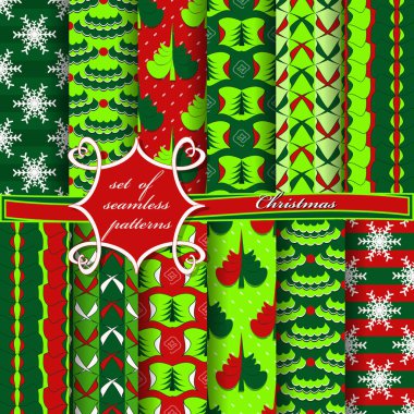 Kusursuz Noel çizimleri seti. Noel sembolleri ve Noel tasarımının unsurları içeren soyut vektör kağıdı