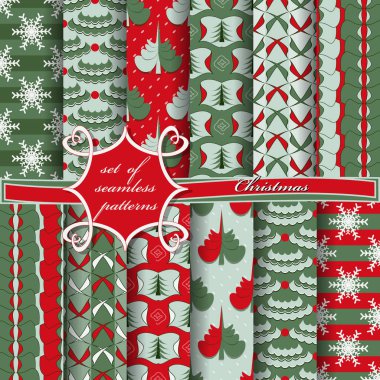 Kusursuz Noel çizimleri seti. Noel sembolleri ve Noel tasarımının unsurları içeren soyut vektör kağıdı