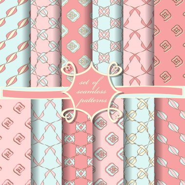 sorunsuz vektör çizimler ile soyut geometrik şekiller kümesi