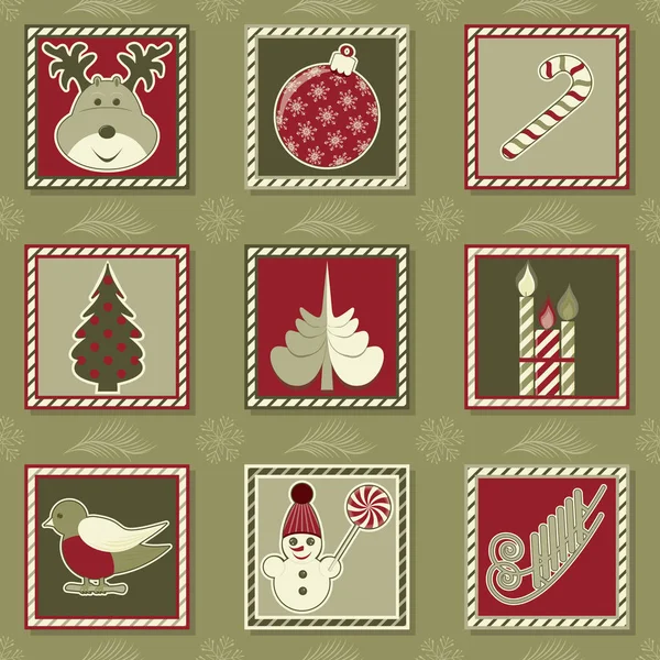 Noel Çizimler Vektör Kümesi Noel Kartları Davet Ilanı Kullanılabilir — Stok Vektör