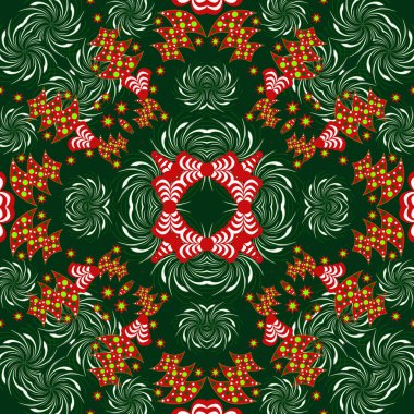 Sorunsuz soyut christmas illüstrasyon. Soyut şekiller, Noel ağacı