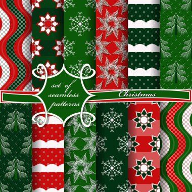 Kusursuz Noel çizimleri seti. Noel sembolleri ve Noel tasarımının unsurları içeren soyut vektör kağıdı