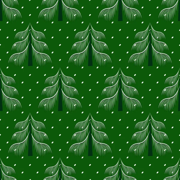 无缝的圣诞节例证与圣诞树 — 图库矢量图片