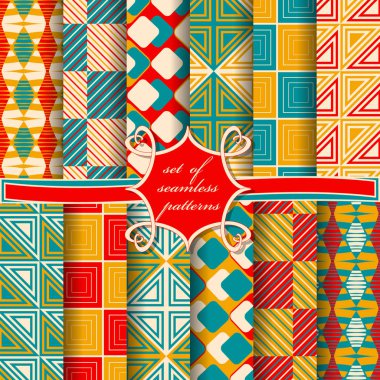 sorunsuz vektör çizimler soyut geometrik şekillerle karalama defteri için tasarım öğeleri kümesi 