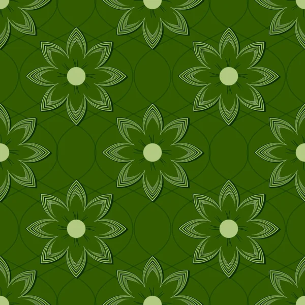 Nahtlose Vectorl Illustration Hintergrund Abstraktes Muster Dekorativer Blumen Designelemente Für — Stockvektor