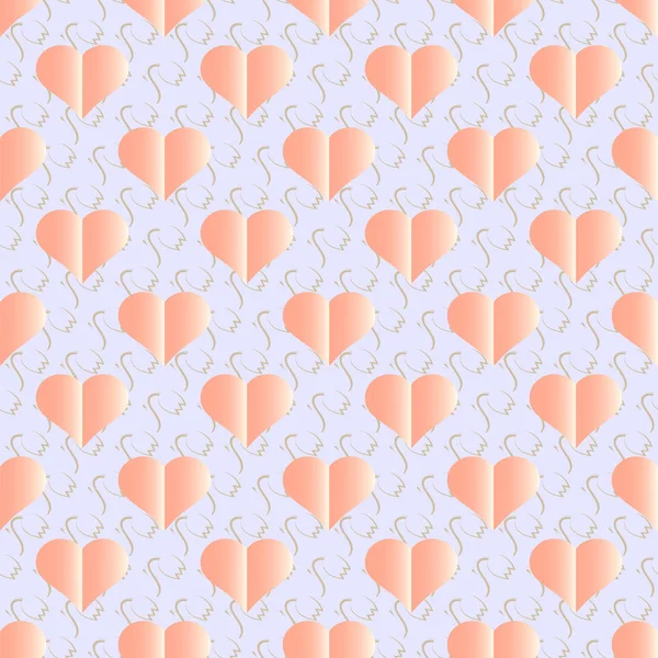 Glücklicher Valentinstag Vektor Illustration Hintergrund Dekorative Blumen Herz — Stockvektor