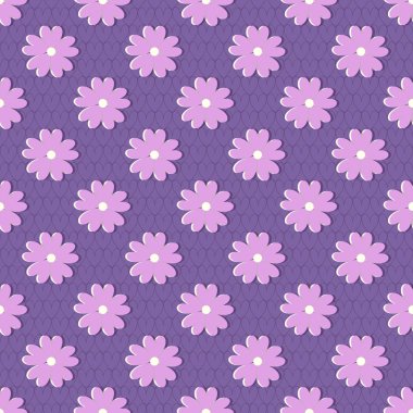 Sevgililer günün kutlu olsun. Sorunsuz vektör çizim. Dekoratif süs çiçek kalple