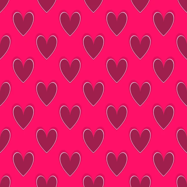 Feliz Día San Valentín Fondo Ilustración Vectorial Sin Fisuras Corazón — Vector de stock