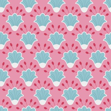 Sorunsuz vektör soyut çiçek desenli