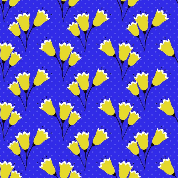 Sömlös vektor illustration bakgrund med dekorativa blommor — Stock vektor