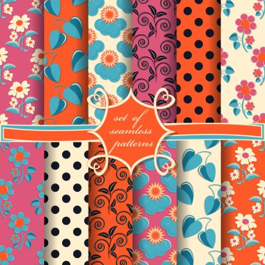 sorunsuz soyut vektör kağıt dekoratif çiçek, şekiller ve dekorasyon için tasarım öğeleri kümesi