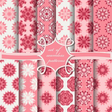 sorunsuz soyut vektör kağıt dekoratif çiçek, şekiller ve dekorasyon için tasarım öğeleri kümesi