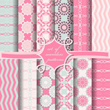 sorunsuz soyut vektör kağıt dairesel desenler, şekiller ve dekorasyon için tasarım öğeleri kümesi