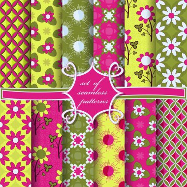  Soyut şekilleri, dekoratif çiçekleri ve dekorasyon için tasarım unsurları olan pürüzsüz vektör kağıtları.