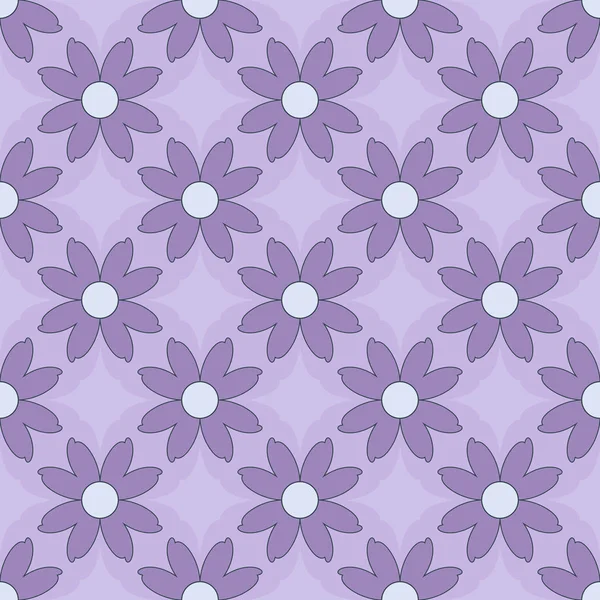 Vector sin costura ilustración fondo de formas abstractas, flores decorativas — Archivo Imágenes Vectoriales