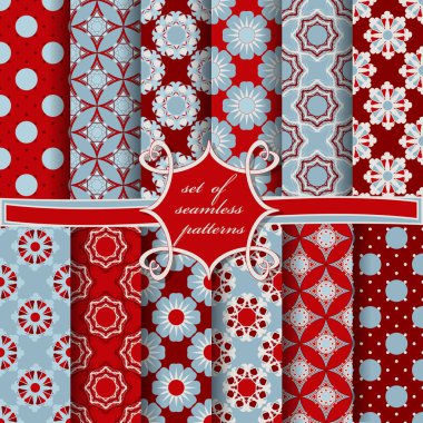 sorunsuz vektör kağıt soyut şekiller, dekoratif çiçek, dairesel desenler ve dekorasyon için tasarım öğeleri kümesi