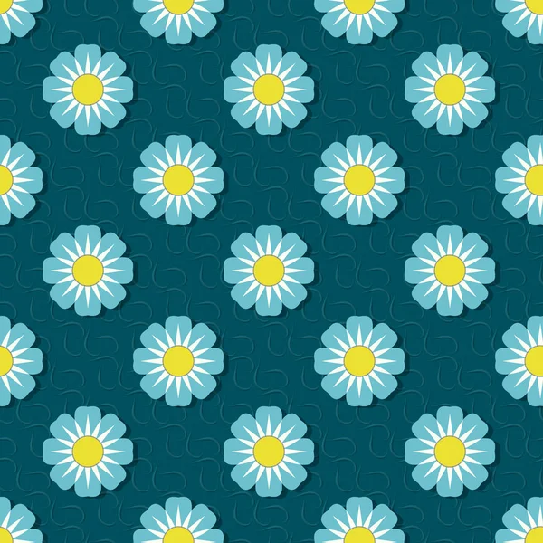 Nahtlose Vektor-Illustration Hintergrund mit dekorativen Blumen — Stockvektor
