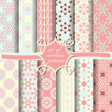 sorunsuz vektör çizimler soyut geometrik şekillerle karalama defteri için tasarım öğeleri kümesi 