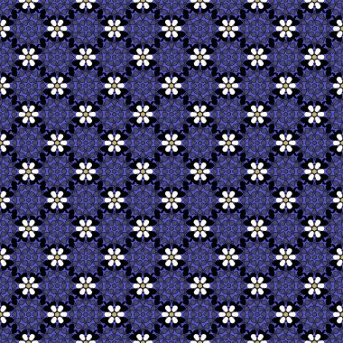 Sorunsuz vektör çizim arka plan soyut geometrik çiçek